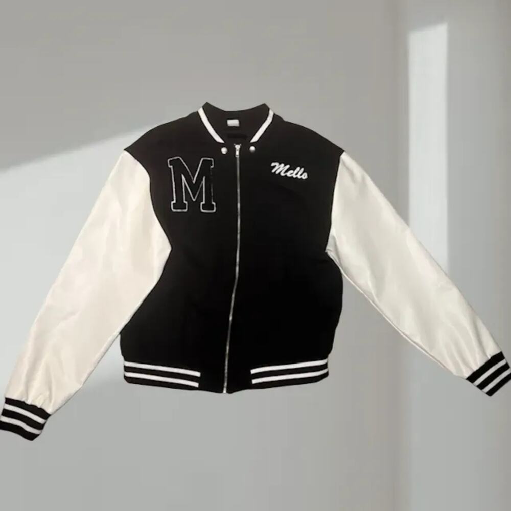 Marshmello Varsity Bomber Jacket with Letterman Patches (Unisex L)